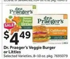 Stop&Shop Dr. Praeger's Veggie Burger or Littles offer