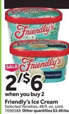 Stop&Shop Friendly's Ice Cream offer