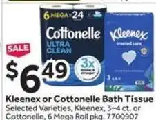 Stop&Shop Kleenex or Cottonelle Bath Tissue offer