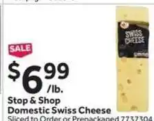 Stop&Shop Stop & Shop Domestic Swiss Cheese offer