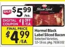 Stop&Shop Hormel Black Label Sliced Bacon offer