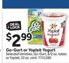 Stop&Shop Go-Gurt or Yoplait Yogurt offer
