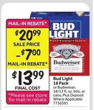 Stop&Shop Bud Light 18 Pack offer