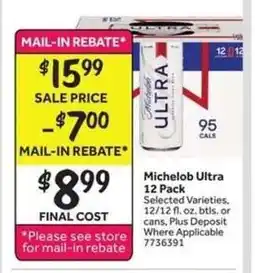 Stop&Shop Michelob Ultra 12 Pack offer
