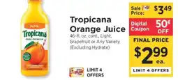 ShopRite Tropicana Orange Juice offer