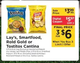 ShopRite Lay’s, Smartfood, Rold Gold or Tostitos Cantina offer