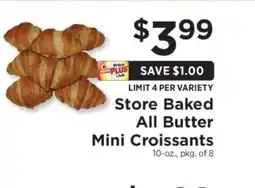 ShopRite Store Baked All Butter Mini Croissants offer