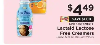 ShopRite Lactaid Lactose Free Creamers offer