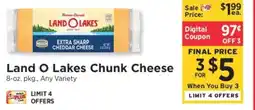 ShopRite Land O Lakes Chunk Cheese offer