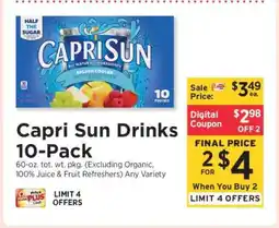 ShopRite Capri Sun Drinks 10-Pack offer