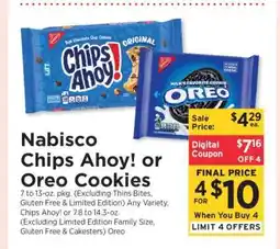 ShopRite Nabisco Chips Ahoy! or Oreo Cookies offer