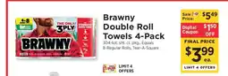 ShopRite Brawny Double Roll Towels 4-Pack offer