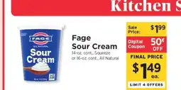ShopRite Fage Sour Cream offer