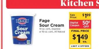 ShopRite Fage Sour Cream offer