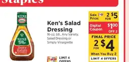 ShopRite Ken's Salad Dressing offer