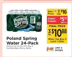 ShopRite Poland Spring Water 24-Pack offer