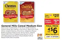 ShopRite General Mills Cereal Medium Size offer