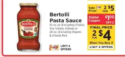 ShopRite Bertolli Pasta Sauce offer
