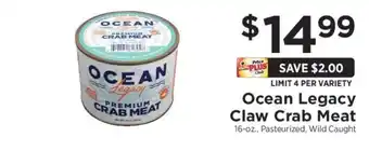 ShopRite Ocean Legacy Claw Crab Meat offer