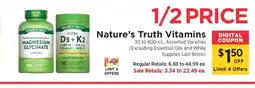 ShopRite Nature's Truth Vitamins offer