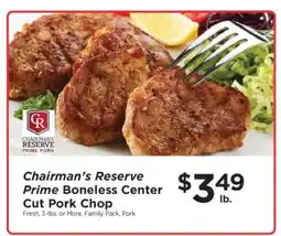 ShopRite Chairman's Reserve Prime Boneless Center Cut Pork Chop offer