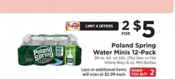 ShopRite Poland Spring Water Minis 12-Pack offer