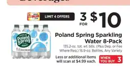 ShopRite Poland Spring Sparkling Water 8-Pack offer