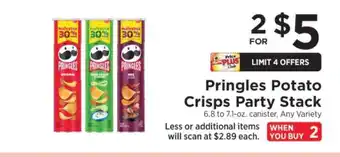 ShopRite Pringles Potato Crisps Party Stack offer