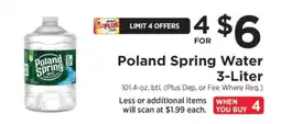 ShopRite Poland Spring Water 3-Liter offer