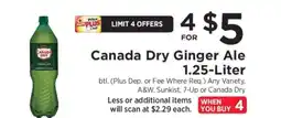 ShopRite Canada Dry Ginger Ale offer