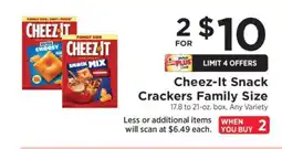 ShopRite Cheez-It Snack Crackers Family Size offer