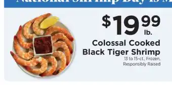 ShopRite Colossal Cooked Black Tiger Shrimp offer