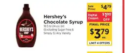 ShopRite Hershey's Chocolate Syrup offer