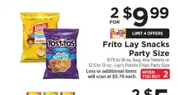 ShopRite Frito Lay Snacks Party Size offer