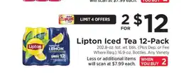 ShopRite Lipton Iced Tea 12-Pack offer