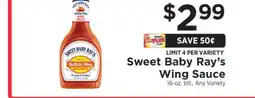 ShopRite Sweet Baby Ray's Wing Sauce offer