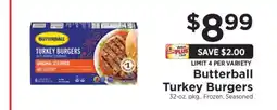 ShopRite Butterball Turkey Burgers offer