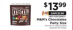 ShopRite M&M's Chocolates Party Size offer