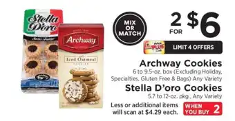 ShopRite Archway Cookies / Stella D’oro Cookies offer