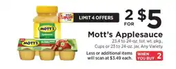 ShopRite Mott's Applesauce offer