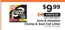 ShopRite Arm & Hammer Clump & Seal Cat Litter offer