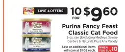 ShopRite Purina Fancy Feast Classic Cat Food offer