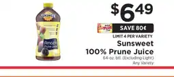 ShopRite Sunsweet 100% Prune Juice offer