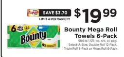 ShopRite Bounty Mega Roll Towels 6-Pack offer
