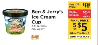 ShopRite Ben & Jerry’s Ice Cream Cup offer