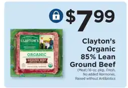 ShopRite Clayton's Organic 85% Lean Ground Beef offer