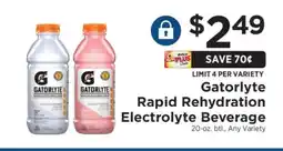 ShopRite Gatorlyte Rapid Rehydration Electrolyte Beverage offer