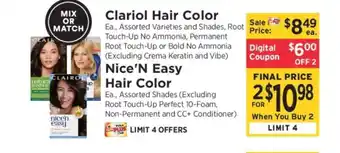 ShopRite Clairol Hair Color offer
