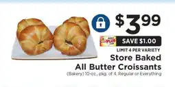 ShopRite Store Baked All Butter Croissants offer