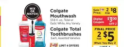 ShopRite Colgate Mouthwash offer